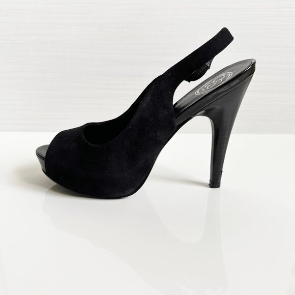 Jessica Simpson Agyness 2 Platform High Heel Pumps Slingback Suede Sandal Size 8 - Picture 3 of 11